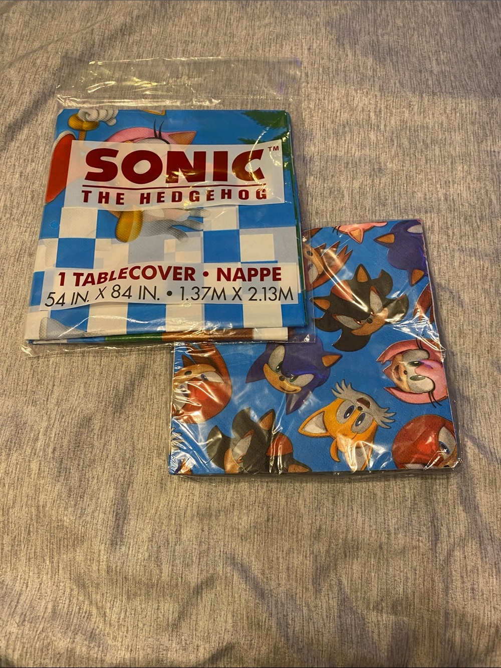 Sonic the Hedgehog Table Cover & Napkins Party Supplies NEW